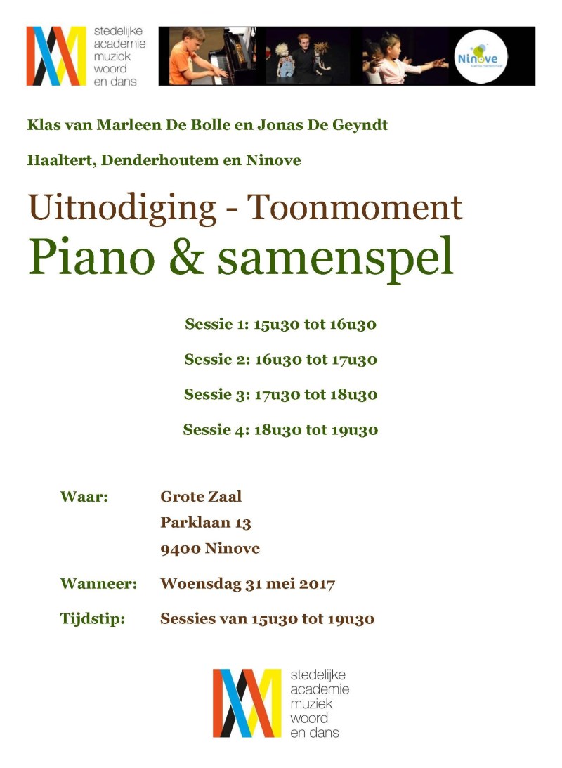 Toonmoment klas van Marleen De Bolle en Jonas De Geyndt